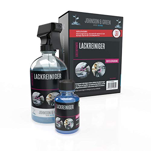 Greenpower Lackreiniger Vorteilspack für bis zu 3 Liter, entfernt mühelos Verschmutzungen (z.B. Fliegen und Vogelkot) von lackierten Oberflächen
