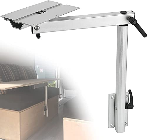 BotaBay Wohnmobil Tischhalterung Tisch 360 Grad Abnehmbare RV Laptop Tischbein Einstellbare Drehbar Aluminiumlegierung Tischbein Halterung für Wohnmobil Wohnwagen Yachten