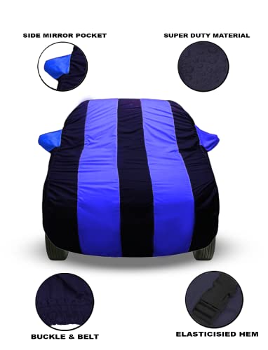 Image of Waterproof Car Cover for Maruti Suzuki 800 | All Weather Protection, UV & Dust Resistant, Scratchproof with Buckle Belt & Elastic Grip