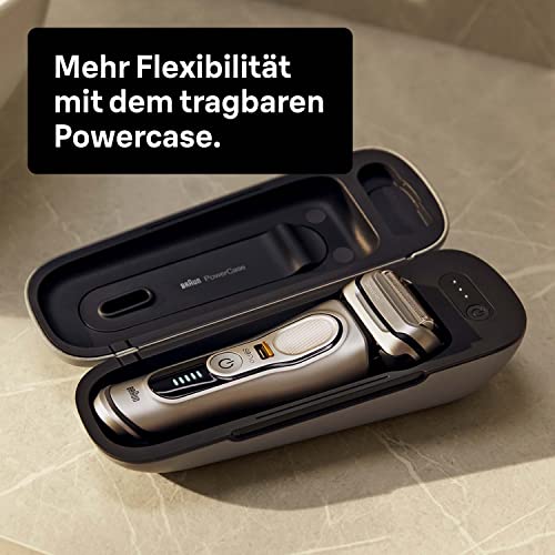 Braun Series 9 Pro Premium Rasierer Herren mit 4+1 Scherkopf, Elektrorasierer & ProLift Trimmer, PowerCase, 5-in-1 Reinigungsstation, 60 Min Laufzeit, Made in Germany, 9477cc, silber - Image 7