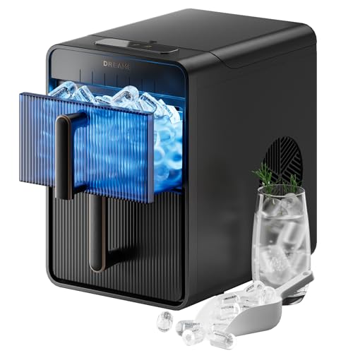 dreame Aura Eiswürfelmaschinen mit 6-Minuten-Schnelleisproduktion, isoliertem Wassertank und Eisbehälter, Eis in zwei Größen, digitaler Steuerung, LED-Licht und Selbstreinigungsmodus