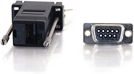 Miniatura 4 de C2G 02947 RJ45 a DB9 macho Serial RS232 adaptador modular, negro 1,5 pulgadas