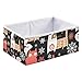 Oyihfvs Seamless Colorful Russian Cat Snowflakes on Black Happy New Year Rectangle Foldable Cube Storage Basket Collapsible Fabric with Handles Organizer Clothes for Home Bedroom 15.7 x 10.6 x 7 in