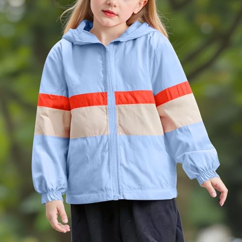 Girls Lightweight Waterproof Rain Jacket with Pockets2