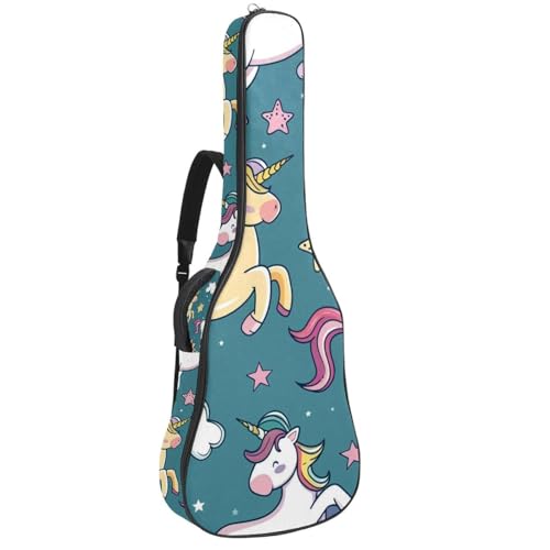 Housse guitare basse et acoustique 109cm étui souple imperméable 2 poches