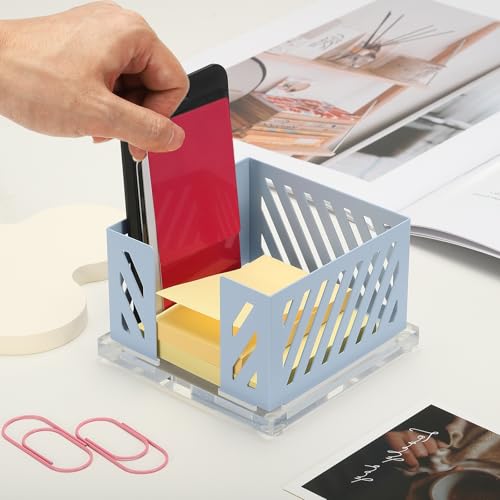 Distributeur de notes de bureau métallique bleu accessoire PATIKIL - 4