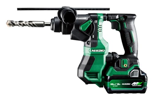 HiKOKI(ハイコーキ) 18V ロータリーハンマドリル DH18DPA バッテリー2個・充電器・ケース付 ワンハンドタイプ SDSプラスシャンク 最大穴あけ能力 コンクリート18mm DH18DPA(2XPZ)