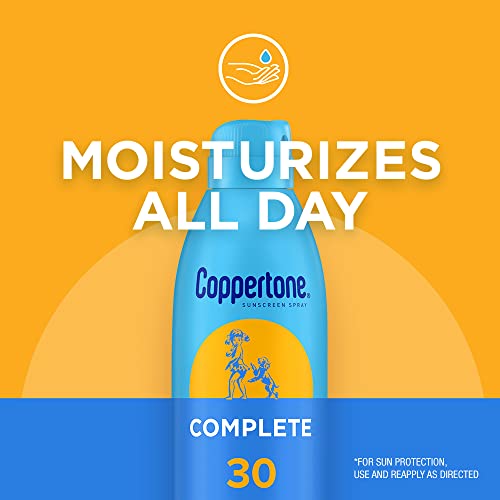 Coppertone Complete Spf 30 Sunscreen Spray, Lightweight, Moisturizing Sunscreen, Water Resistant Spray Sunscreen Spf 30, 5.5 Oz Spray #TOP1