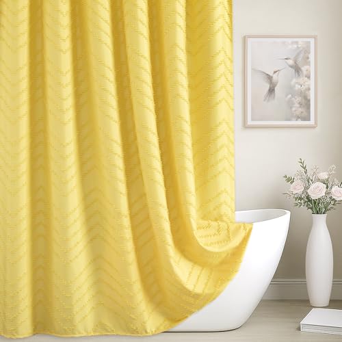 Rideau de douche texturé à chevrons minimalistes haut de gamme - 2
