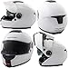 Casco Apribile Modulare Sport Moto Touring Visiera Parasole Bianco M