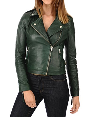 green colour leather jacket