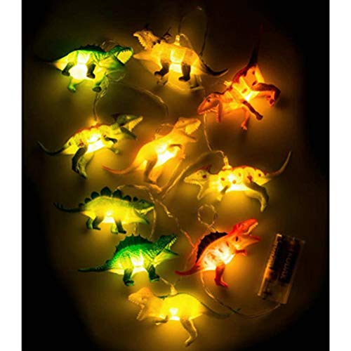 Mrisata 10 LED-Dinosaurier-Lichterkette Kinder, Weihnachtslichterkette, Kinderzimmerbeleuchtung, Kindergeschenk (A)