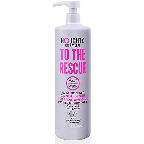 Noughty 97% Natural, To The Rescue Moisture Boost Conditioner, 97% Natural Sulphate Free Vegan Haircare, Hydrating Formula for Dry & Damaged Hair, with Sweet Almond and Sunflower Seed 1L Cover
