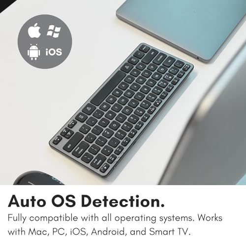 Macally Bluetooth Keyboard for Mac - Premium Compatible Wireless Apple Keyboard for MacBook Pro/Air, iMac, Mac mini/Pro, iPad, Laptop, and PC