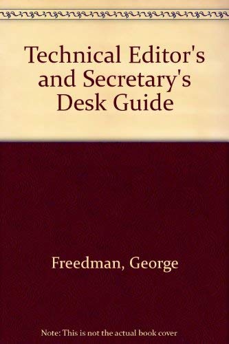 Technical Editor's and Secretary's Desk Guide: Buy Online at Best Price ...