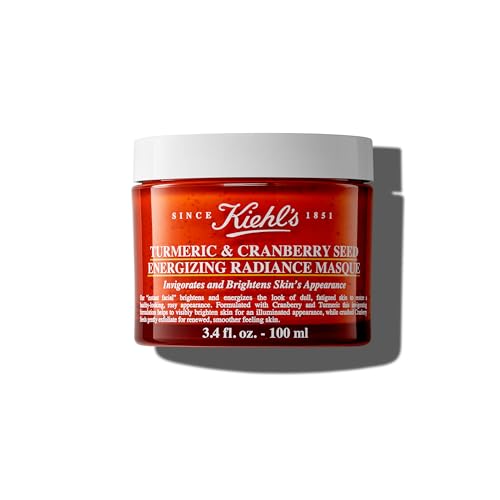 KIEHL'S Turmeric & Cranberry Seed Energizing Radiance Mask, 100 ml, verfeinernde Gesichtsmaske mit Kurkuma und Cranberry, belebend und aufhellend, für gesunde Haut und Ausstrahlung