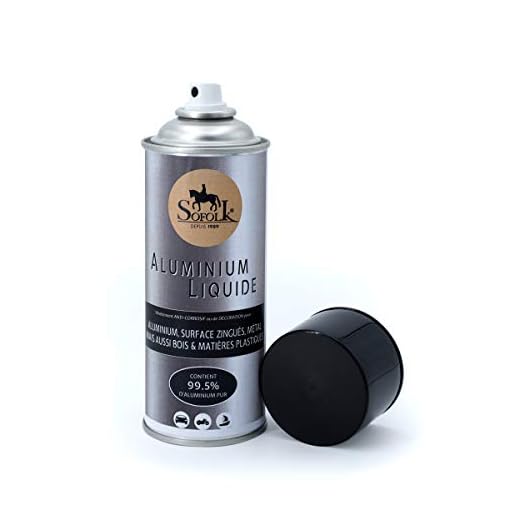 SOFOLK Aluminium Liquide pour rénovation Jantes, Plastique, etc - Aérosol 400ml