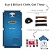 WS BILLIARDS, INC. Championship Tour Edition 3030 Pool Table Cloth Replacement Kit for 8 FT Pool Tables Billiard Table Felt with Horsehair Brush, Chalk, 6 Precut Rail Cloth Pieces (Electric-Blue)