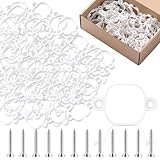 Kittmip 120 Pcs Mount Compatible with 200 ft Govee Pro H706 H806 Permanent Outdoor Lights Brackets with Screws for Soffit, Clip Replace Glue(White)