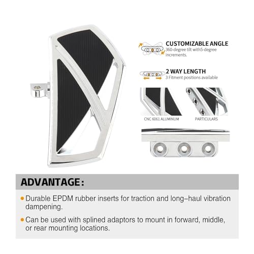 Cale pied moto chrome pour Sportster 883 et Softail - 4