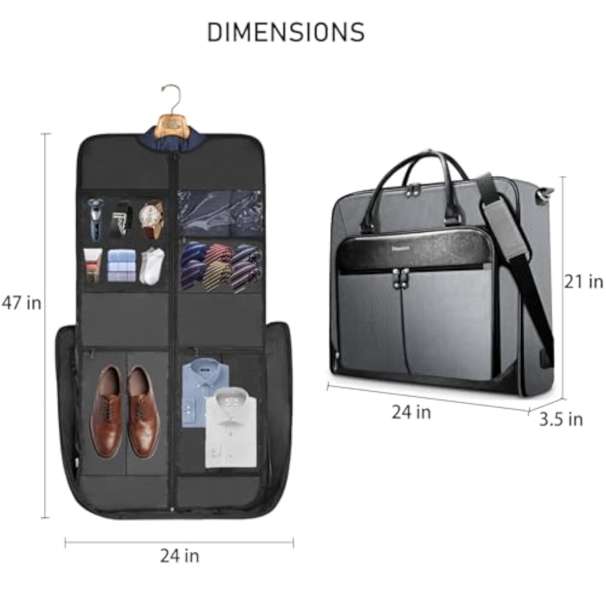 Garment Bag Travel Large Leather Carry On Suit Bag