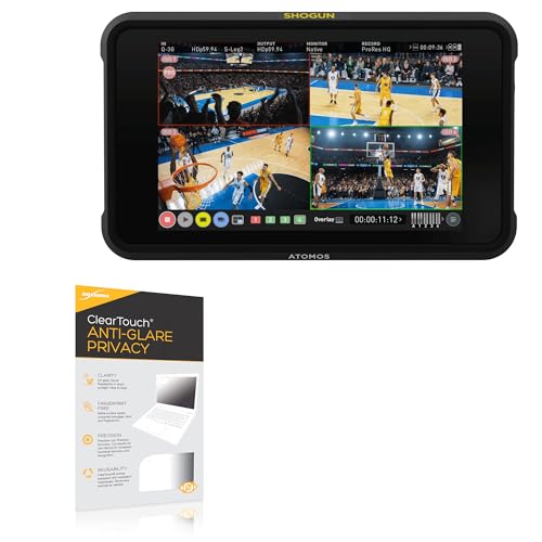BoxWave Screen Protector Compatible with Atomos Shogun HDR Classic (7 in) - ClearTouch Anti-Glare Privacy (2-Pack), Privacy Screen Protector Flexible Film Anti-Glare