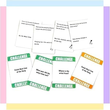 Image of DUNGRANI ENTERPRISE Party Card Games Collection Adult Family Trivia Conversation Music Challenge Strategy Travel Game Night Fun for Friends Couples Kids (Lyrically Correct)