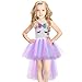 WFRAU Baby Mädchen Formal Tüll Kleid Kind Mesh Patchwork Ärmellos Schwalbenschwanz Tutu Kleid Geburtstag Karneval Party Kleid Kostüm Elegant Formales Kleid Prinzessin Kleid Alter 2-9