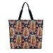 MZERSE Women's Fashion Travel Tote Bag, Large Capacity Lightweight Reusable Grocery Shoulder Bag Our Lady of Virgin Mary Catholic for Beach Shopping Work