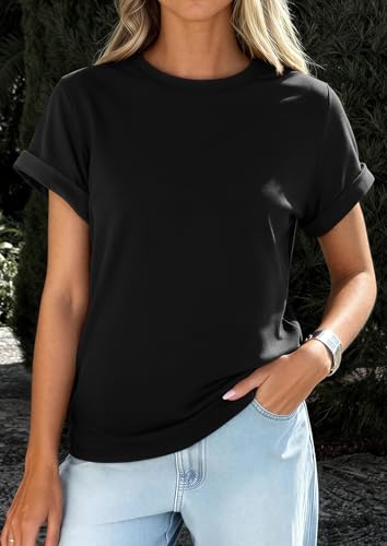 Image of PRETTYGARDEN Womens Summer Tops Short Sleeve Shirts