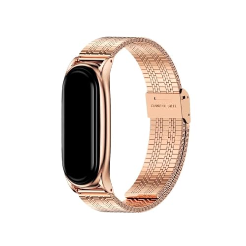 [LOKLNEYK] �����X�e�����X�n���h�����O�ɓK������ Xiaomi band 7 6 5 4 3(AXN Rose Gold,For Mi Band 3 4)