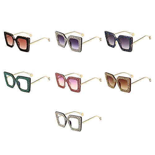 willochra Cute Sparkling Crystal sunglasses women Rhinestone Square Sun glasses Bling Diamond Party Sunglasses4