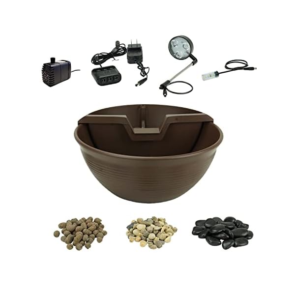   Aquascape-AquaGarden-Tabletop-Desktop-Fountain-Kit-with-Waterfall-Meditation-Relaxation-Mocha