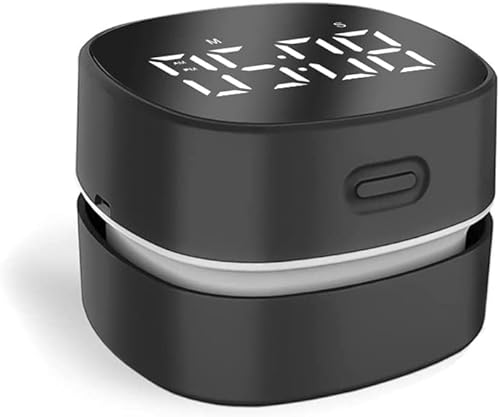 ODISTAR Aspiradora de mostrador, mini barredora de polvo de mesa con temporizador digital, resistencia de hasta 400 minutos, rotación de 360 para