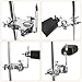 L-Rod Cowbells Cymbal Clamp, Zinc Alloy Tom Mounts for Drums Clamp, Percussion Mounting Bracket for Cowbells, Jam Blocks, Tambourines, Mini Timbales, and Electronic Pads to A Stand (L-Rod)