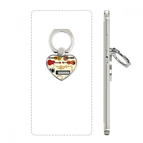 Cadeau pour musicien support téléphone motif piano guitare coeur original