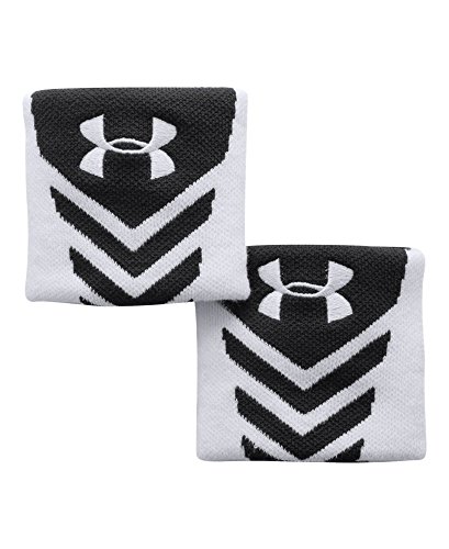 Under Armour Men's Undeniable Wristband, Black (001)/White, One Size Fits All