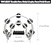 YAYUZEST Half Moon Musical Tambourine Double Row Metal Jingles Hand Held Percussion Tambourines Musical Instrumen with Ergonomic Handle Grip for Adults Church KTV Party (White)