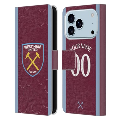 Étui West Ham United FC pour iPhone 17 Pro housse portefeuille en cuir