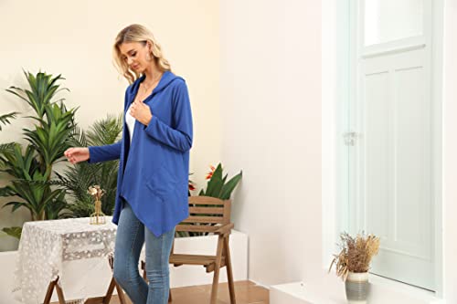 Image of VIISHOW Womens Lightweight Casual Hoodie Cardigans Open Front Waffle Knit Long Sleeve Outwear Coat with Pockets
