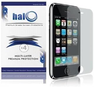 Halo Screen Protector Film Clear Matte (Anti-Glare) for Apple iPhone 3G 3GS (Pack of 3 plus 1 Micro-Fiber Cleaning Cloth)