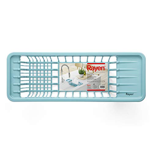 Rayen Escurreplatos, PLASTICO, Azul, Medidas: 45,5 x 16,3 x 10 cm