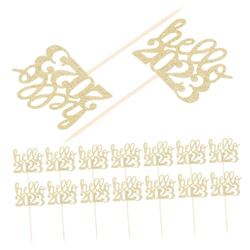 120個 こんにちは 2023 ナイカップケーキピック マフィンピック 2023 カップケーキつまようじ ホリデーカップケーキトッパー ファック2023カップケーキトッパー クリスのサムネイル