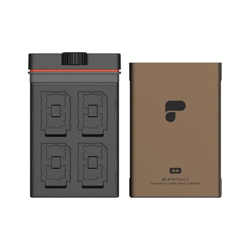 PolarPro Slate メモリーカードケース Edition II 耐衝撃性アルミニウム外装 耐候性シリコンガスケットシール (SD (SD8枚+microSD16枚収納), Desert)