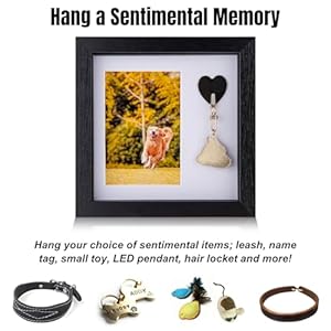 Pet Picture Frame Memorial - Dog Photo Frame Memorial Collar Wooden Frame for Loss of Dog Sympathy Gift - 9" x 9" Pet Bereavement Remembrance Dog or Cat Tribute Keepsake Pet Picture Frame Memorial – Dog Photo Frame Memorial Collar Wooden Frame for Loss of Dog Sympathy Gift – 9″ x 9″ Pet Bereavement Remembrance Dog or Cat Tribute Keepsake
