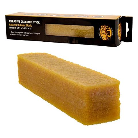 Dura-Gold Abrasive Cleaning Stick for Sanding Discs, Sandpaper Belts, Skateboards - 8" Long Natural Rubber Eraser Stick - Grip Tape Cleaner, Dirt, Grim, Debris - Clean Sander, Remove Sawdust, Residue Cover