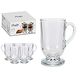 amara-global Irish Coffee Gläser mit Henkel Kaffeegläser Teegläser Latte Macchiato Eiskaffee