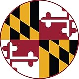 Maryland State Flag Magnet for Fridge, Car, Magnetic Decal for Fridge or Locker, 5 1/2 Inch