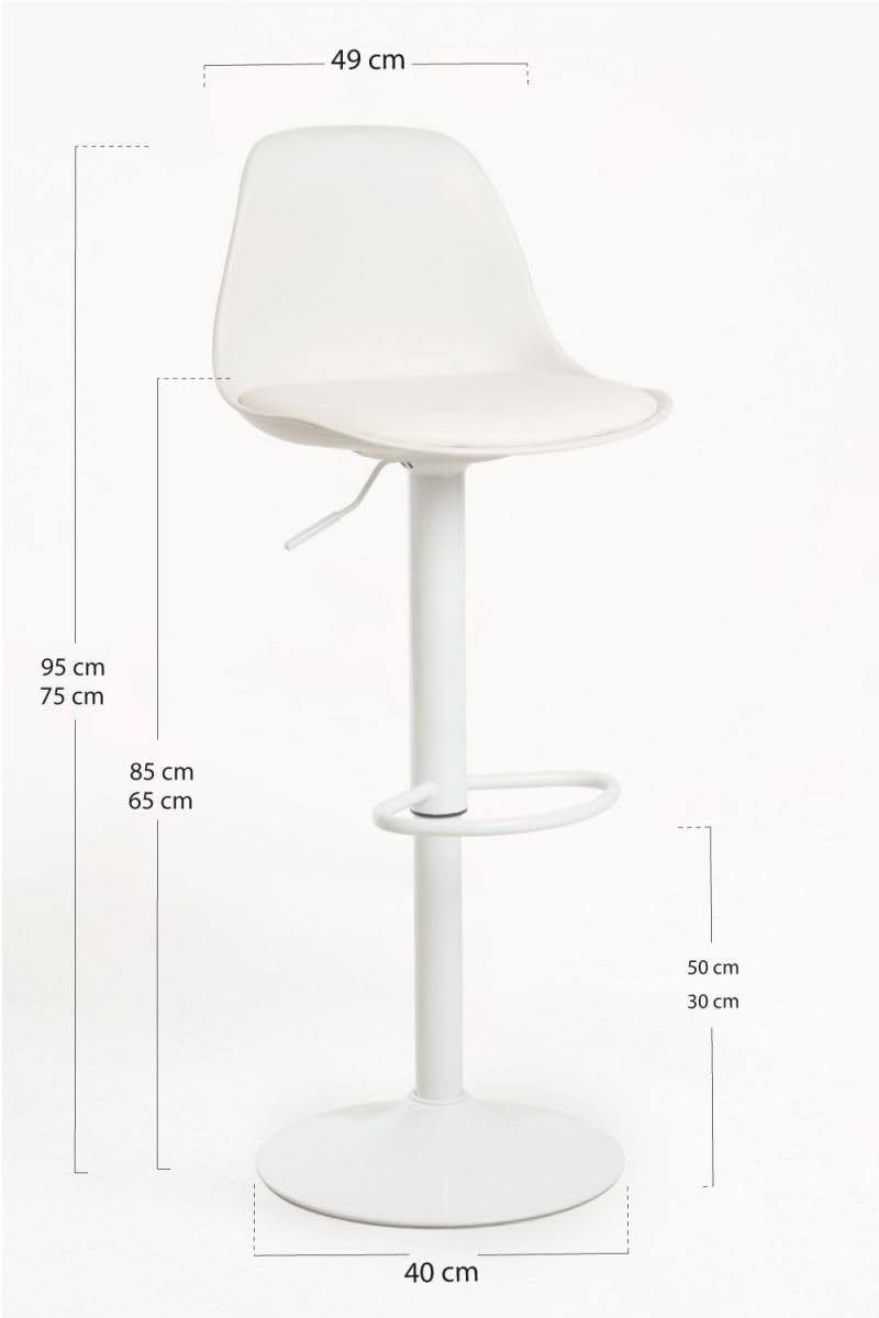 Regalos Miguel - Pack 4 Taburetes Tulipa Total - Blanco