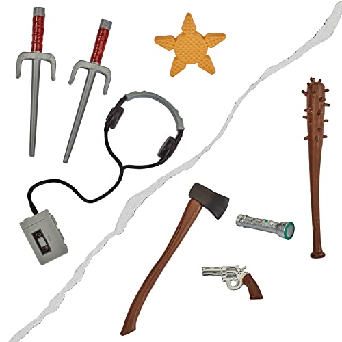 Bandai 2 Pack | Teenage Mutant Ninja Turtles Raphael Vs Stranger Things Hopper Action Figures | 6'' And Turtle With Articulation, P81192 | Multicolor #TOP4